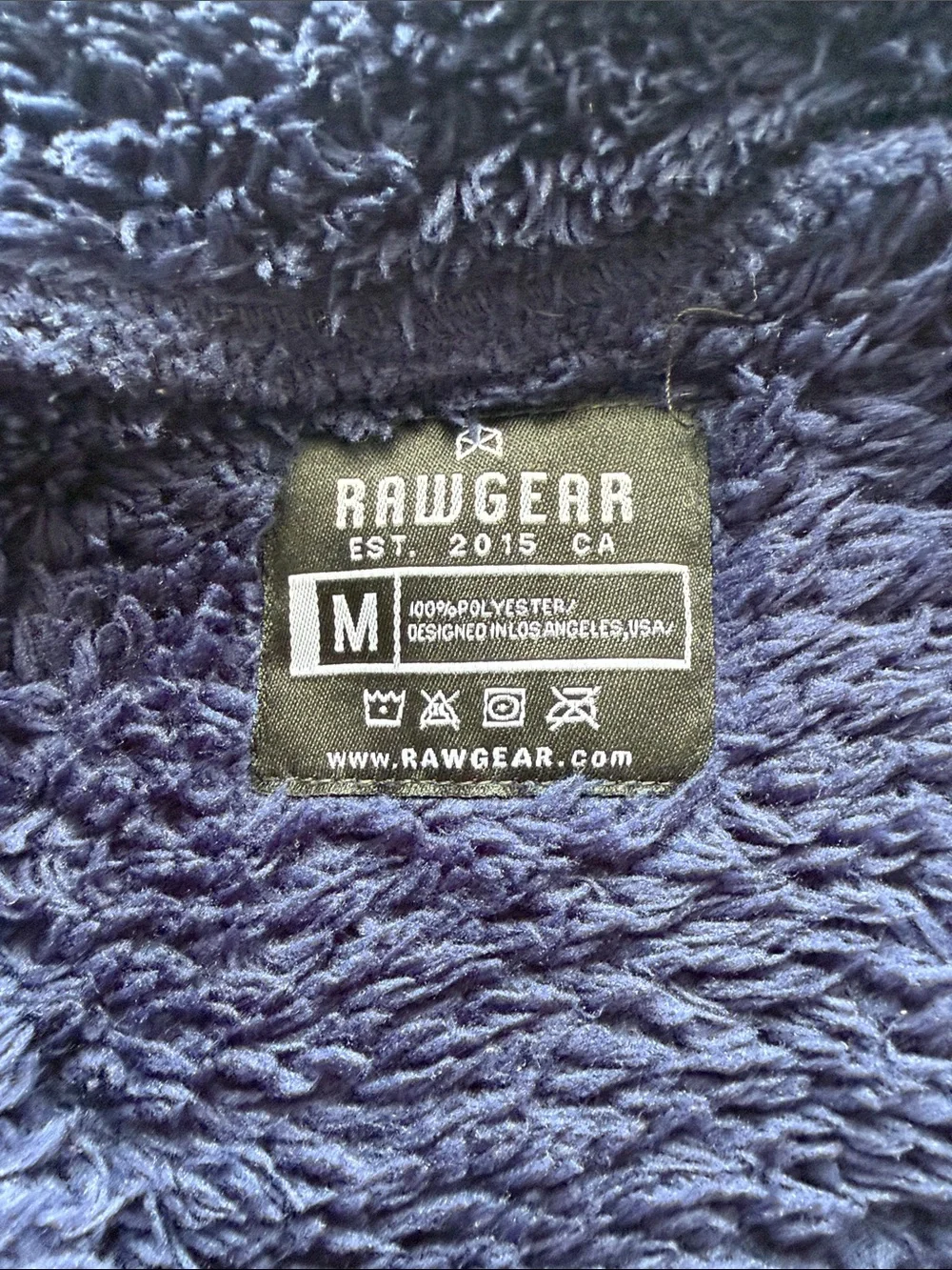 Raw Gear Navy Fleece Jacket with Red Trim
